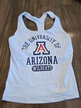 CRZ YOGA White Arizona Wildcats Racerback Tank with Red & Navy Logo
